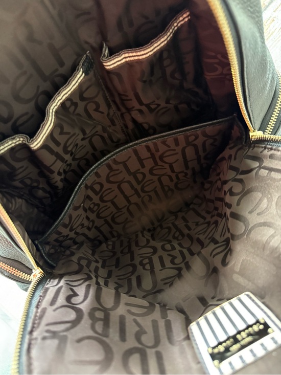 Henri Bendel Black Soft Pebbled Leather Backpack with Gold Hardware #Luxury main image 9